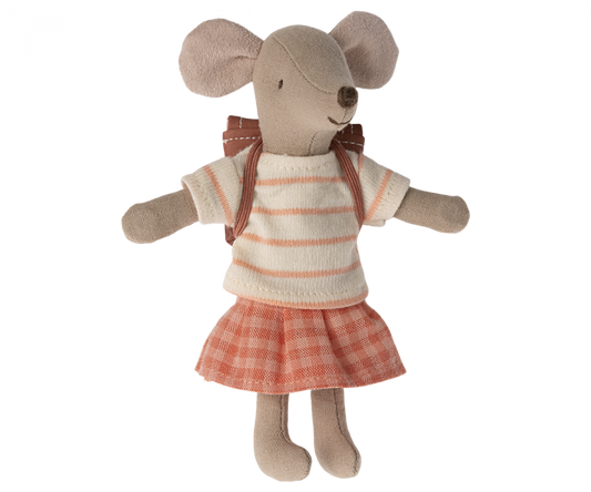Maileg ETA JUNE SS24 Tricycle Mouse, Big Sister - Coral