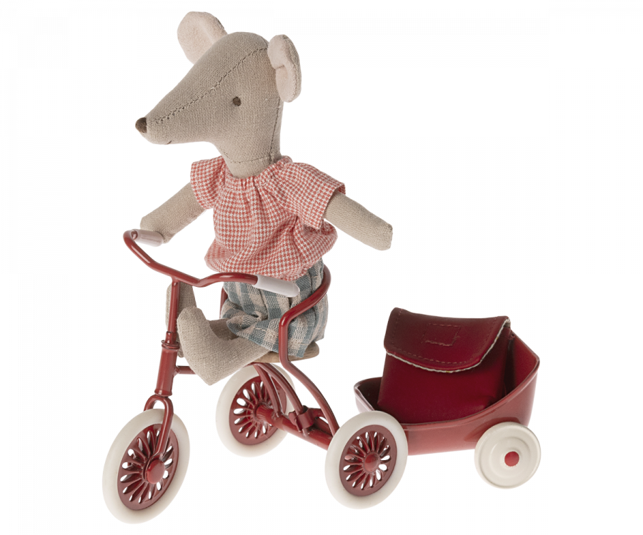 Maileg ETA JUNE SS24 Tricycle Mouse, Big Sister - Red