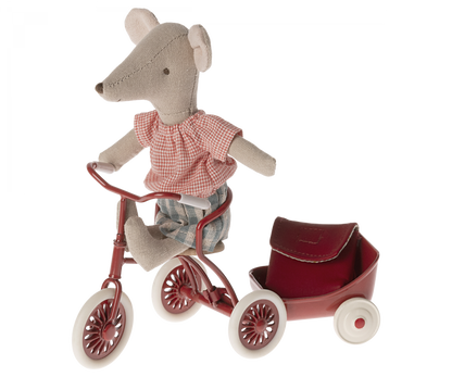 Maileg ETA JUNE SS24 Tricycle Mouse, Big Sister - Red