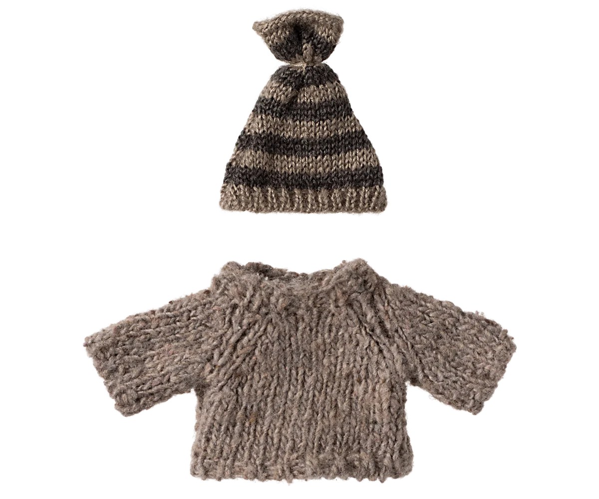  Maileg Knitted Sweater And Hat For Big Brother Mouse
