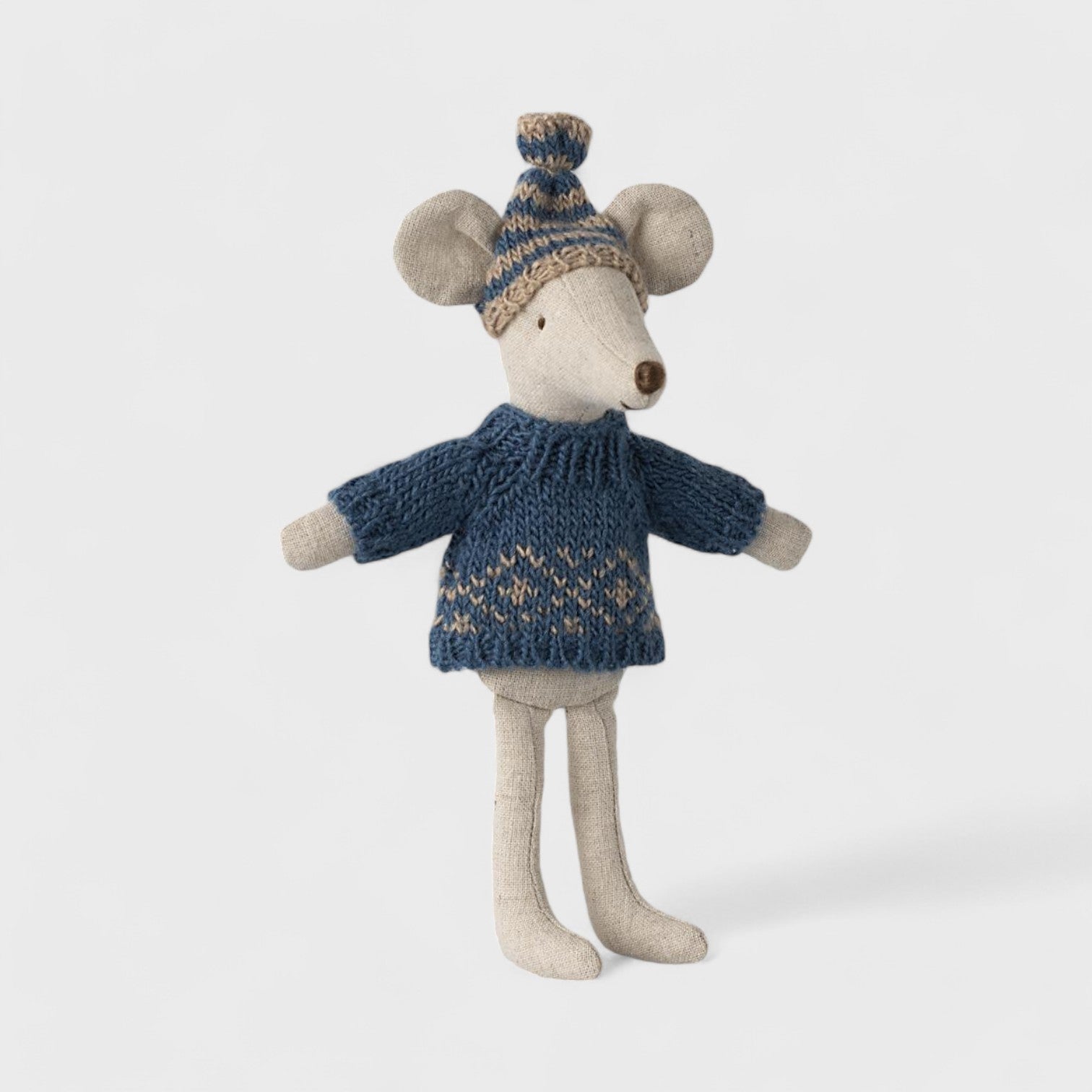 Maileg Knitted Sweater & Hat | Dad Mouse