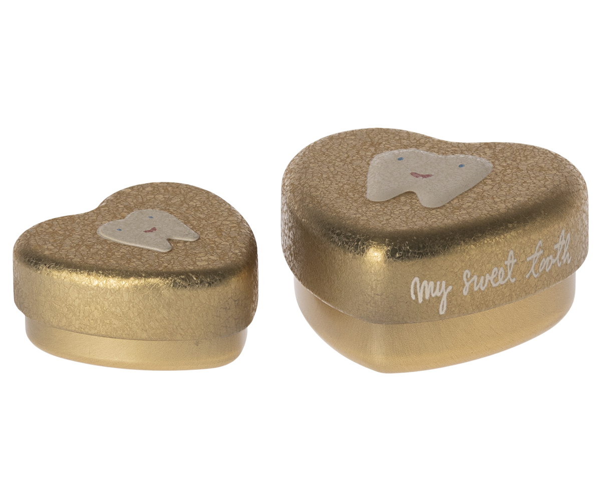  Maileg - Tooth Box, 2 Pcs Set - Gold