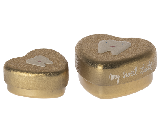  Maileg - Tooth Box, 2 Pcs Set - Gold
