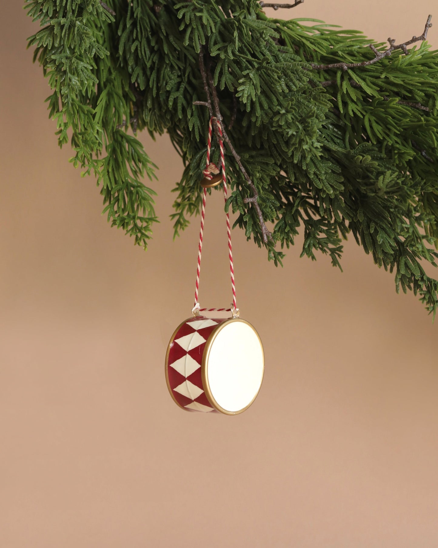  Maileg Metal Ornament, Large Drum - Red