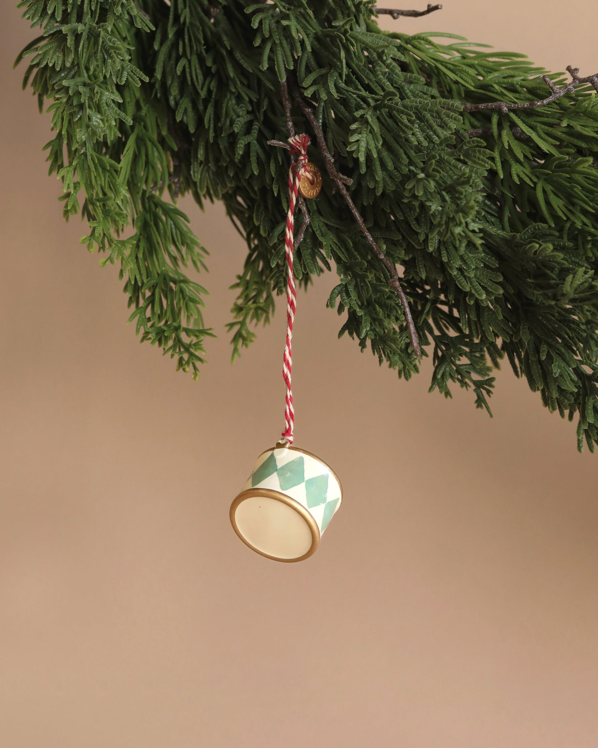  Maileg Metal Ornament, Small Drum - Mint