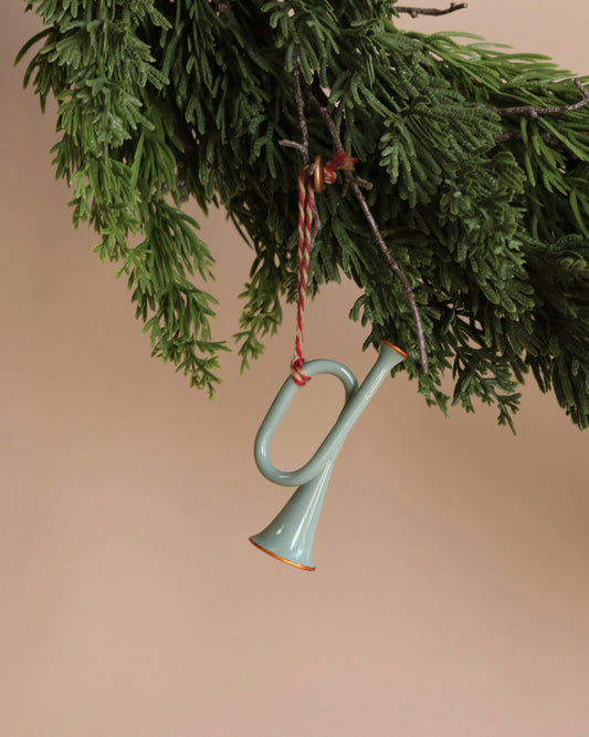  Maileg Metal Ornament, Trumpet -Mint