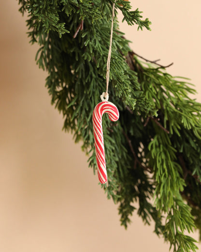  Maileg Christmas Metal Ornament - Sugar Cane - Stripe