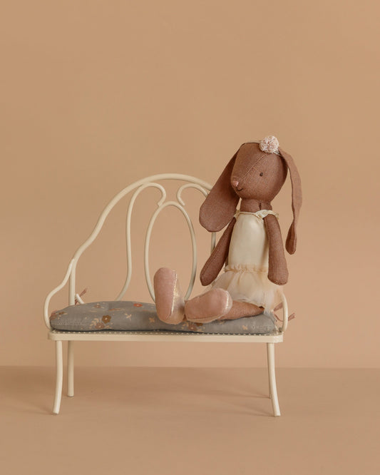  Maileg Bunny, Size 2 - Chocolate Brown - Ballet Suit And Skirt - Cream