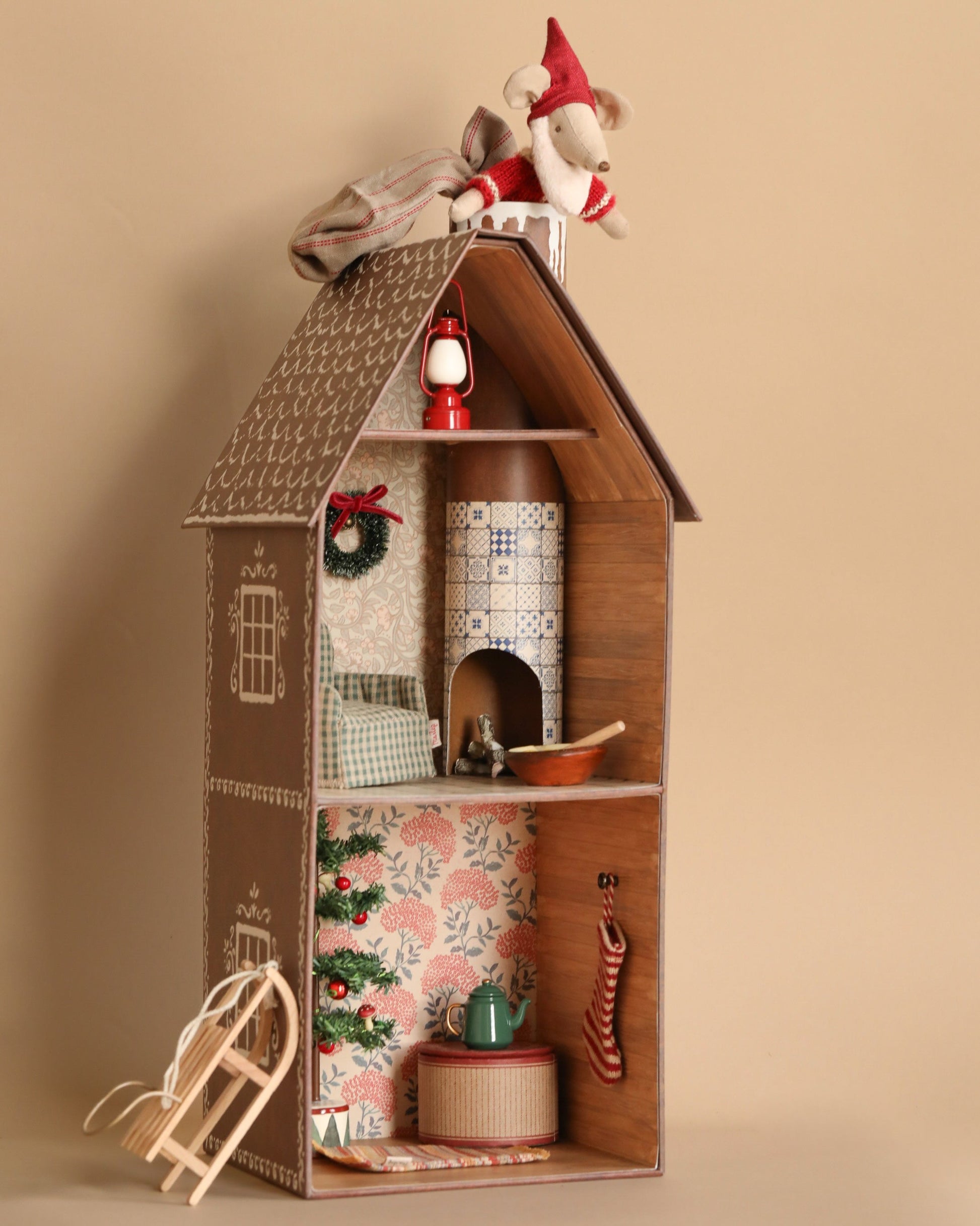 Maileg Cardboard Two-Story Gingerbread House
