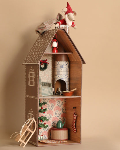  Maileg Cardboard Two-Story Gingerbread House