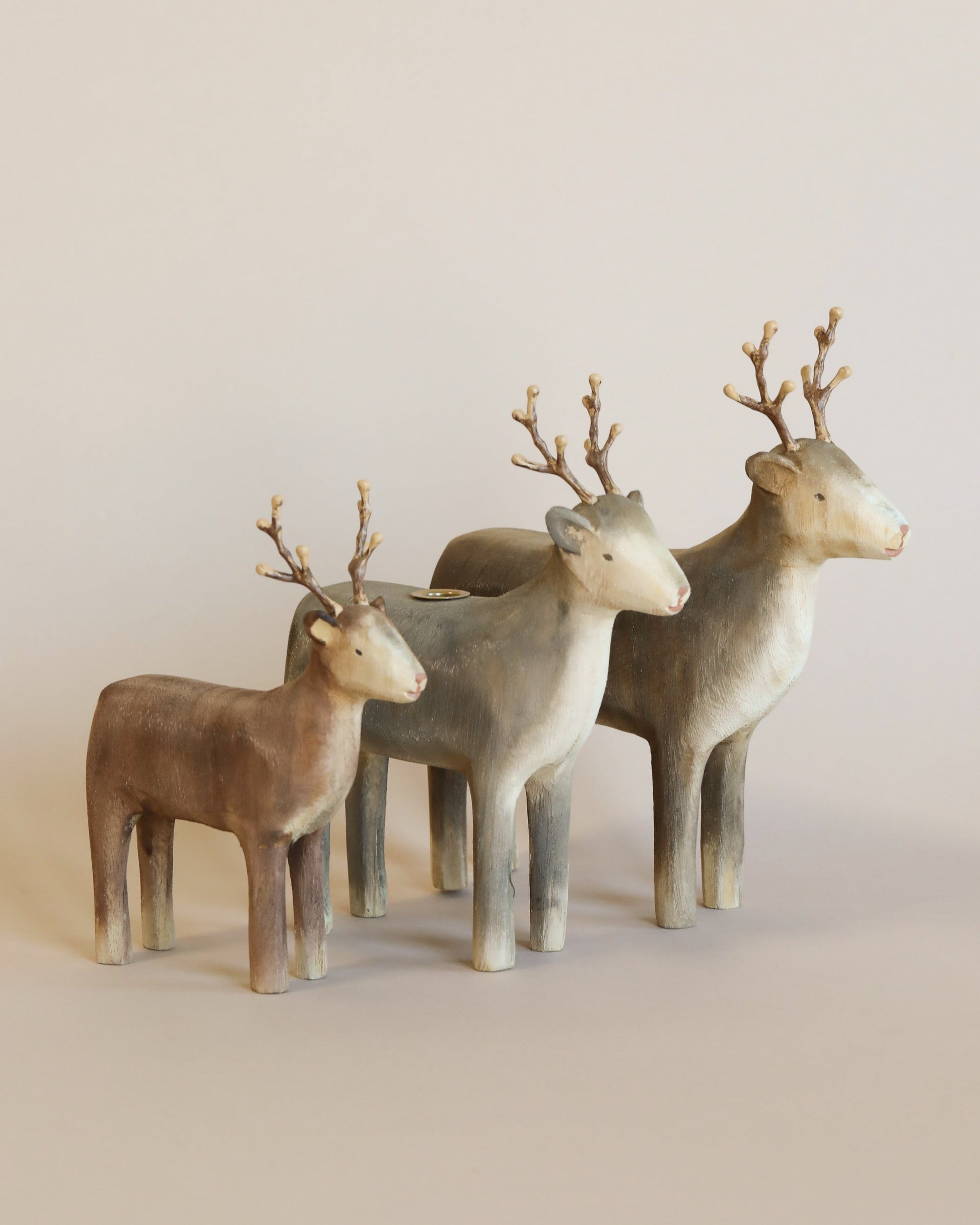  Maileg Wooden Reindeer Candle Holder