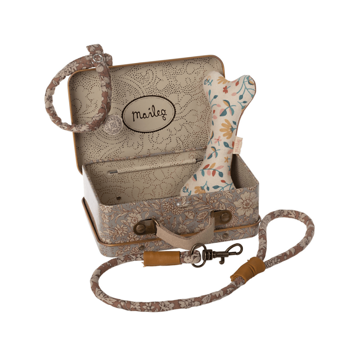  Maileg Dog Plush Accessories In Tin Rose