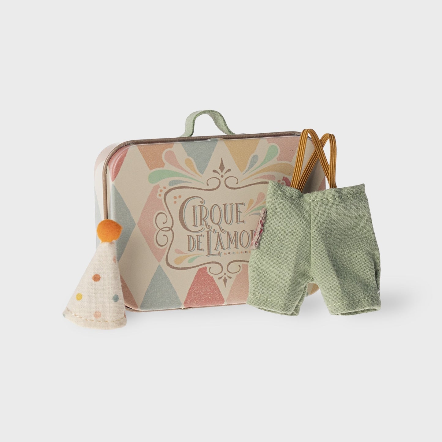 Maileg Clown Clothes In Suitcase | Little Brother/Little Sister Mouse