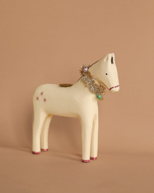  Maileg Wooden Horse Candle Holder - Small