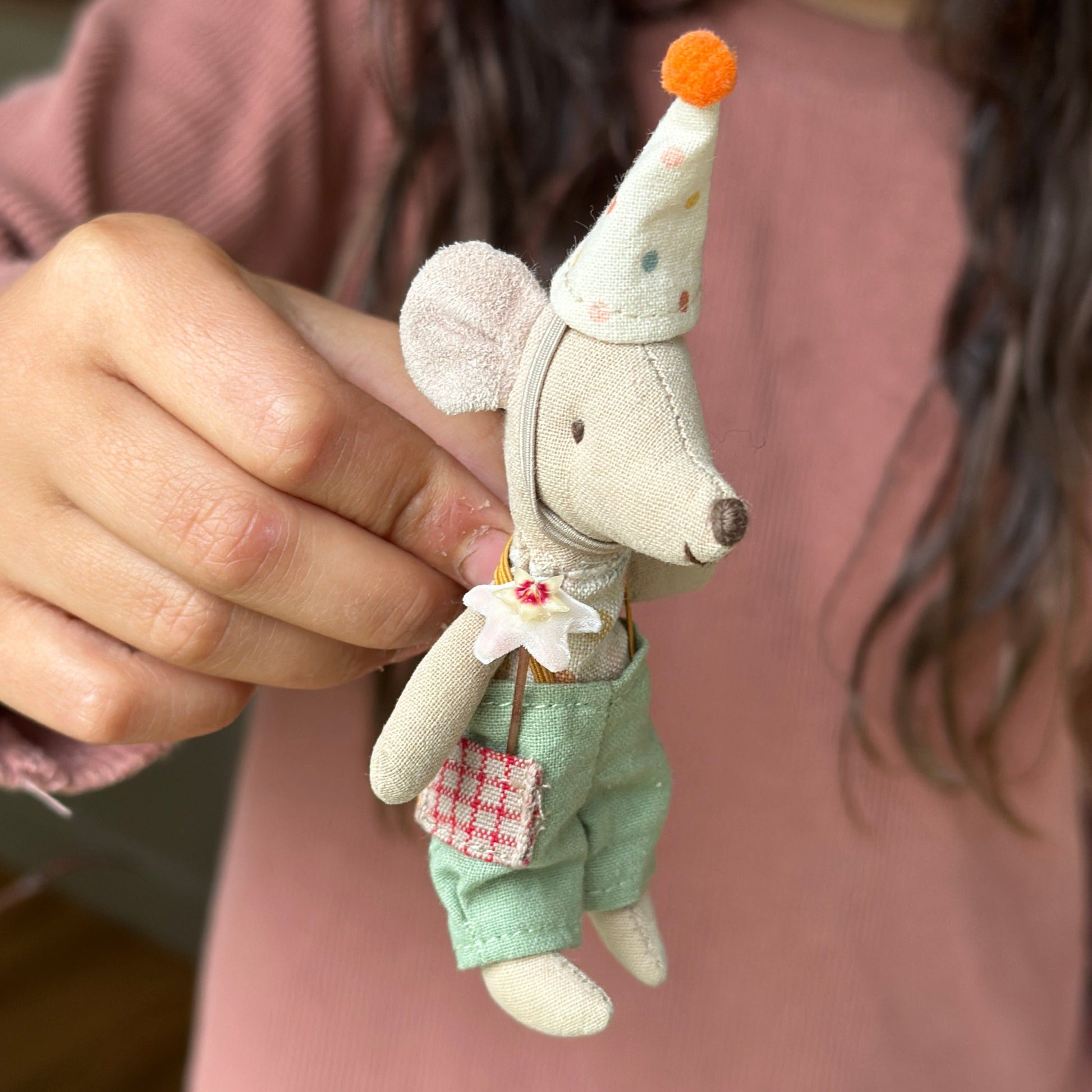 Maileg Clown Clothes In Suitcase | Little Brother/Little Sister Mouse