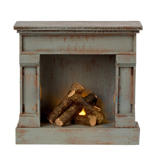  Maileg Miniature Fireplace Vintage Blue