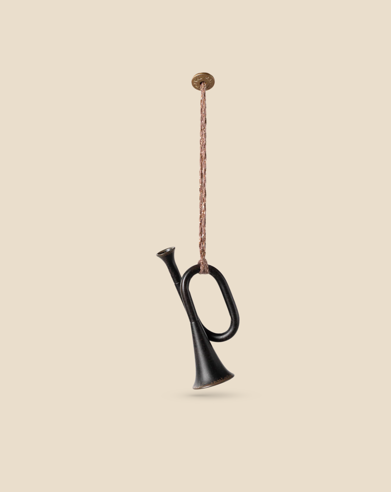  Maileg Metal Ornament, Trumpet - Anthracite