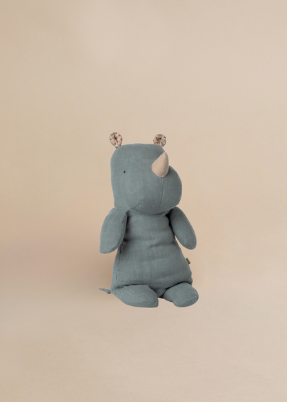  Maileg Rhino, Medium - Dusty Blue