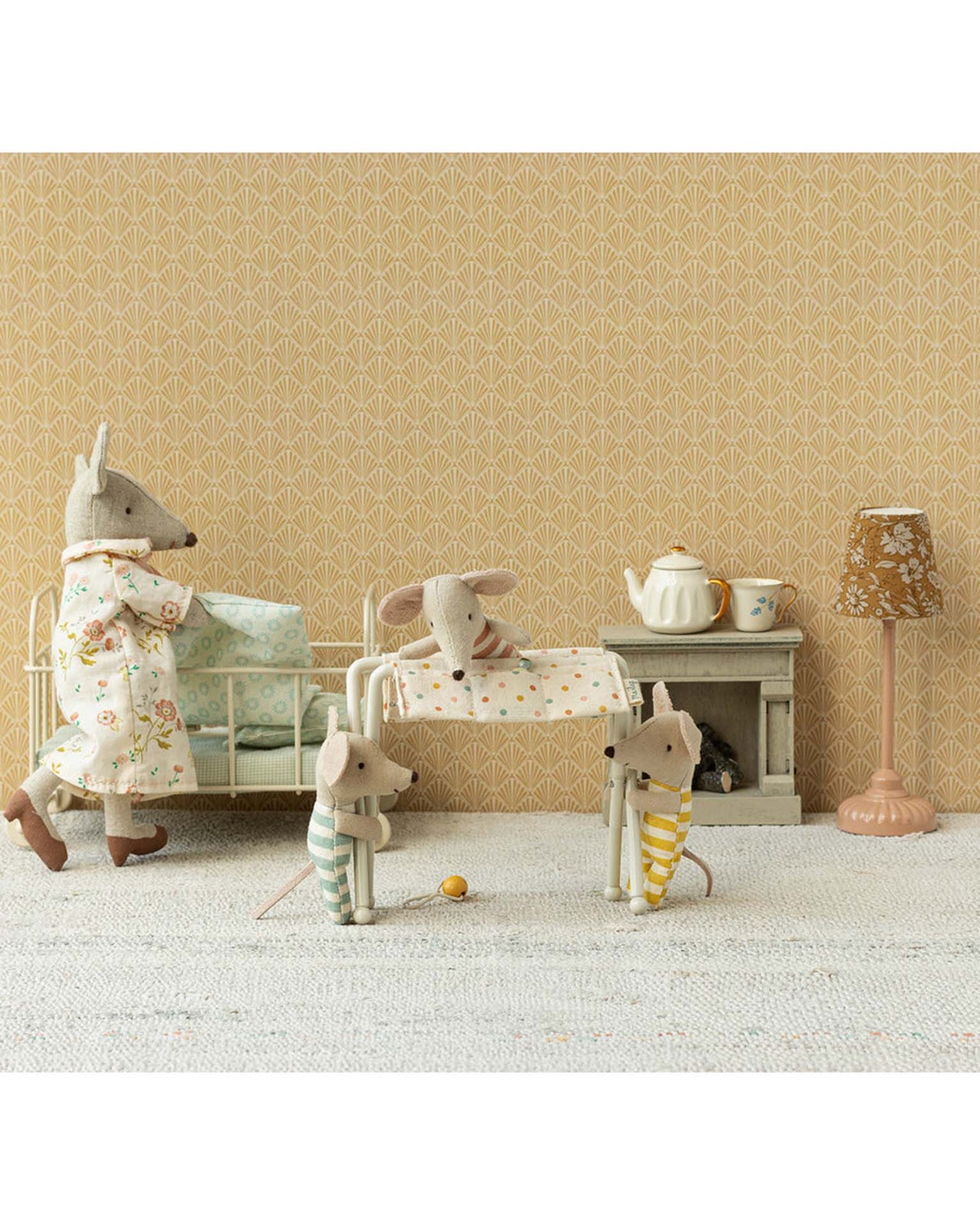 Maileg Baby Mouse Nursery Table In Off White