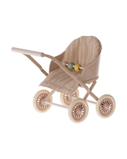 Maileg Baby Mouse Stroller In Rose