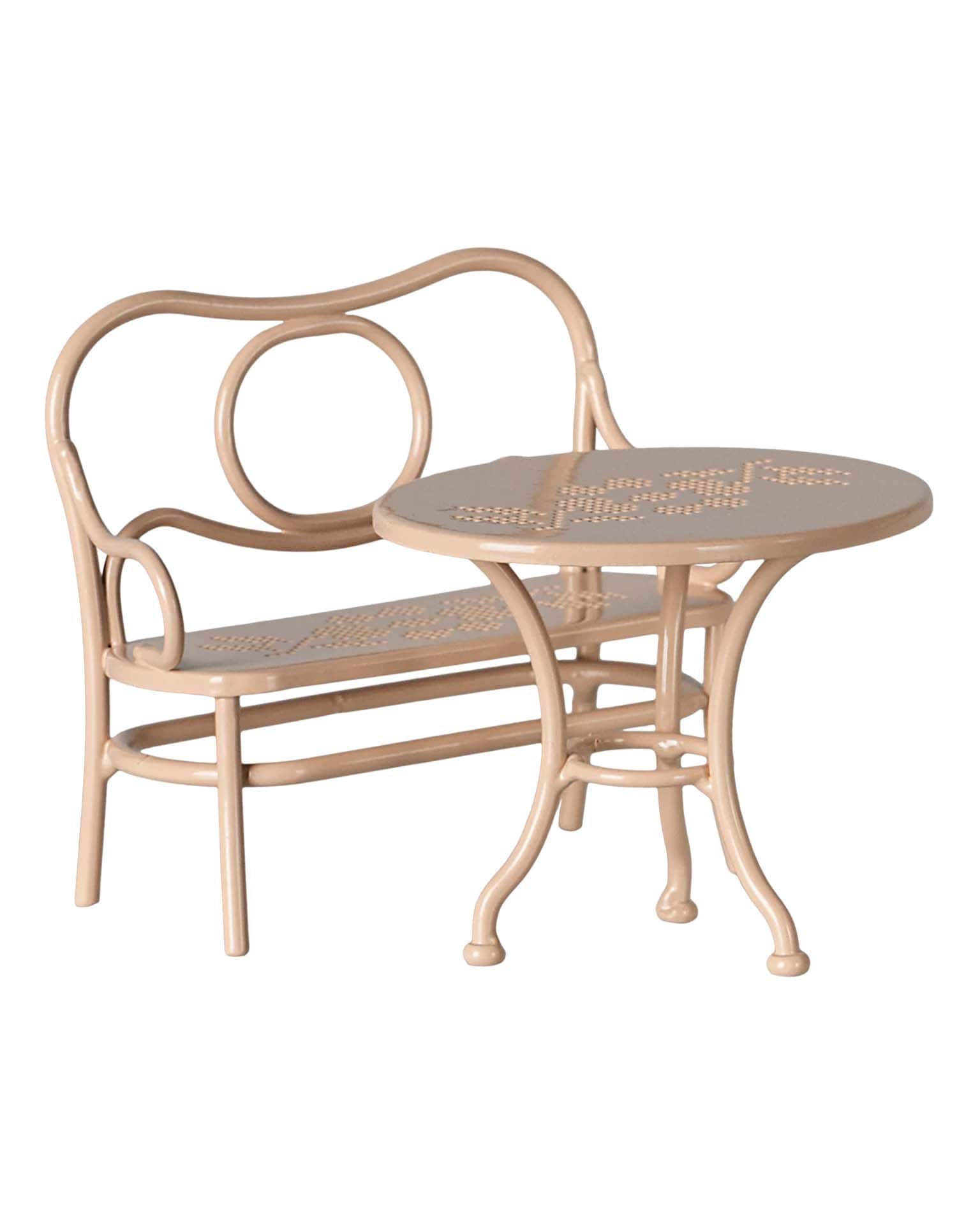 Maileg Big Mouse Café Set In Pale Pink