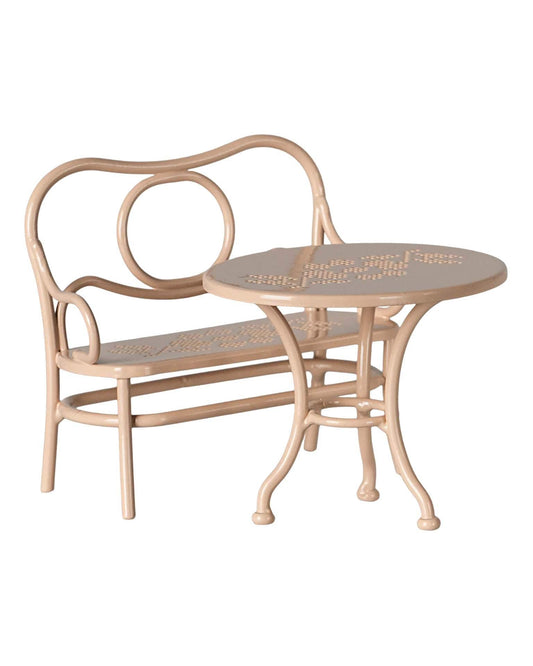 Maileg Big Mouse Café Set In Pale Pink
