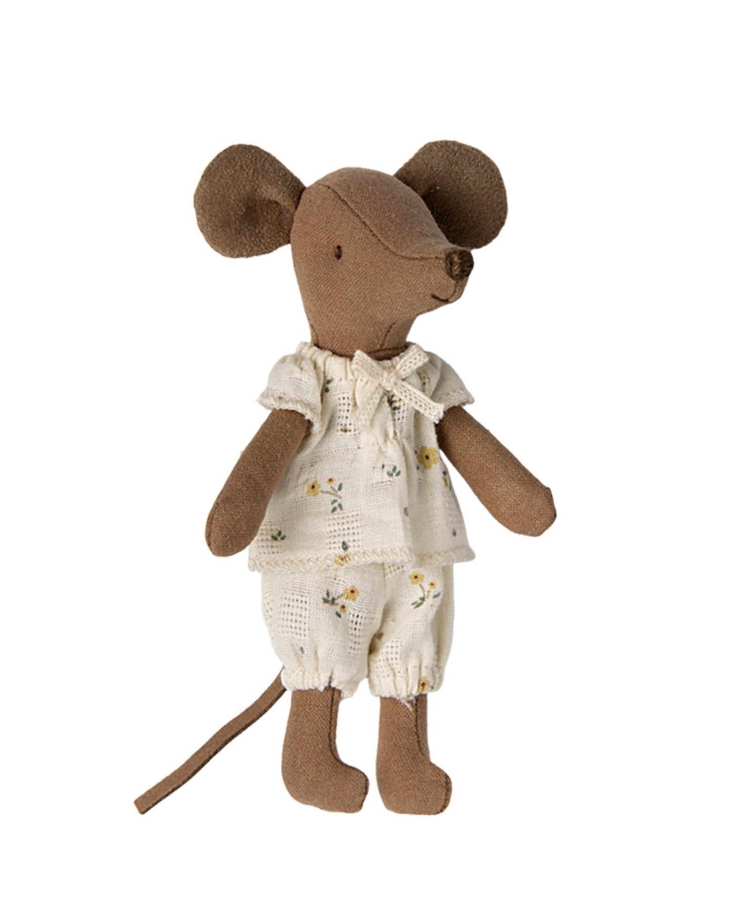 Maileg Big Sister Mouse In Matchbox Yellow Flowers