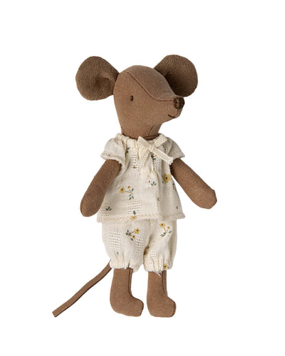 Maileg Big Sister Mouse In Matchbox Yellow Flowers