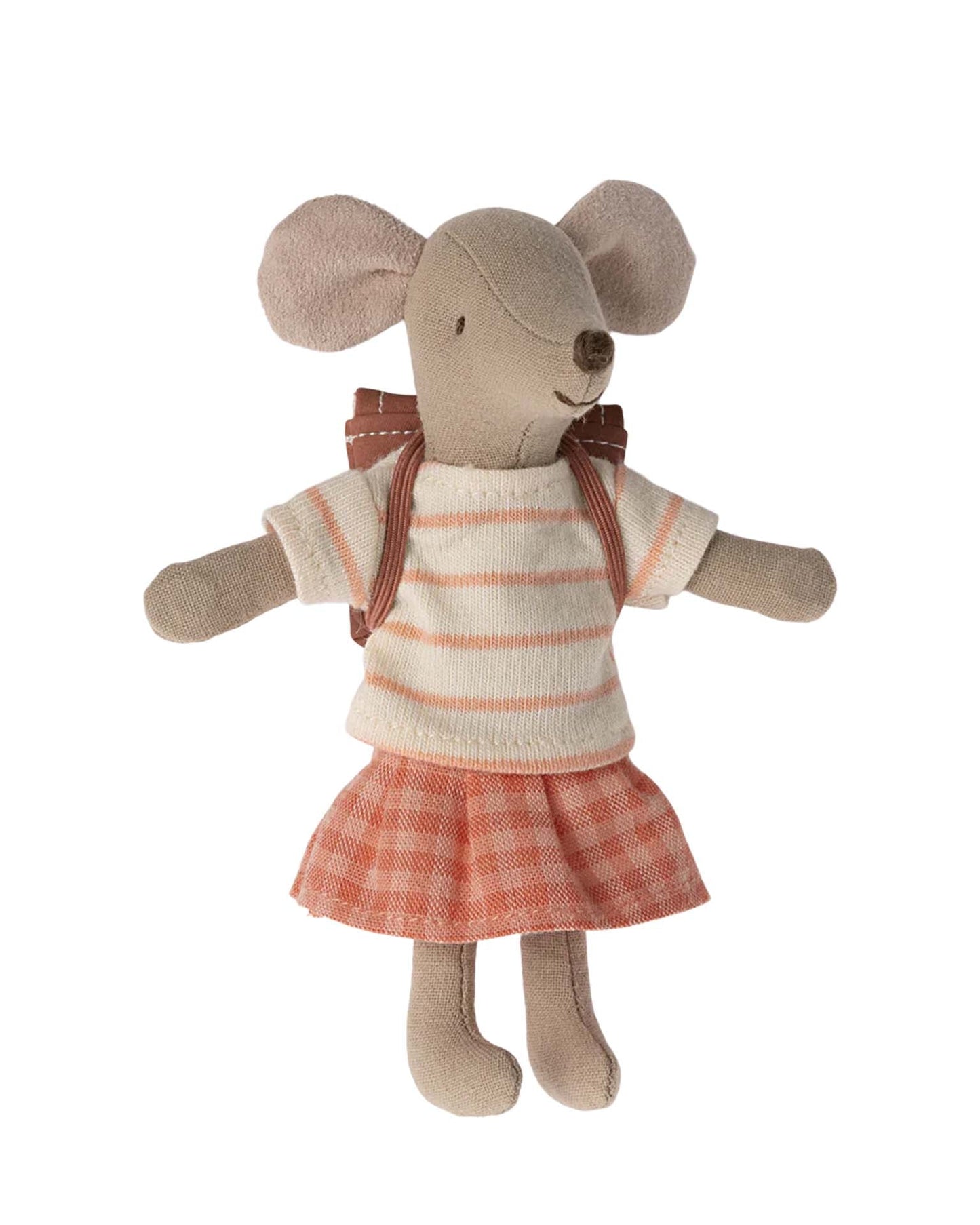 Maileg Big Sister Tricycle Mouse In Coral