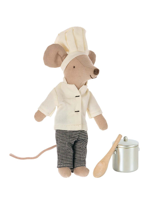 Maileg Chef Mouse W/ Soup Pot + Spoon