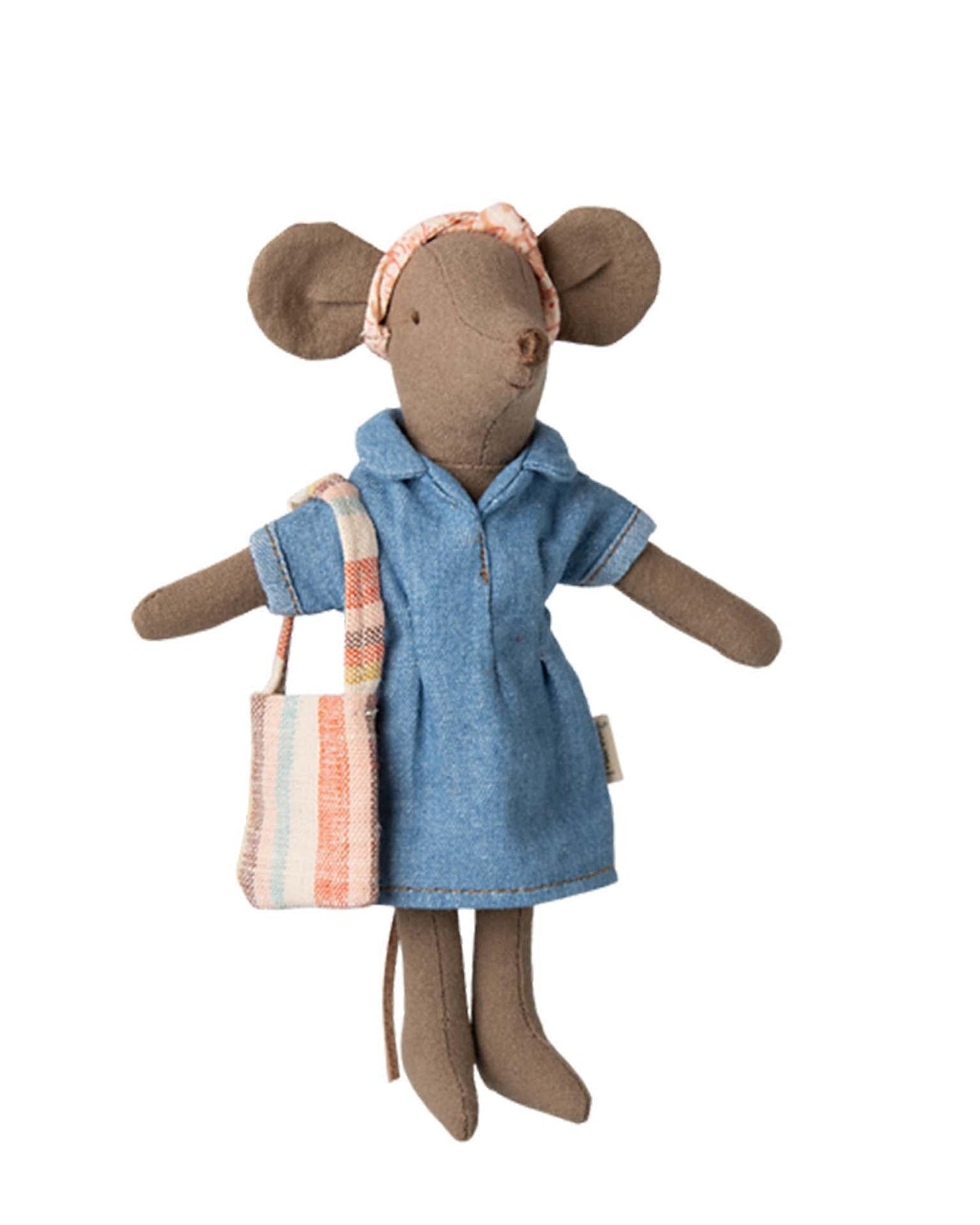 Maileg Denim Dress And Bag, Mum Mouse