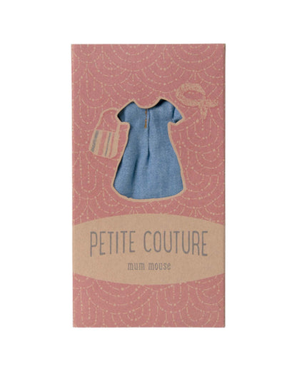 Maileg Denim Dress And Bag, Mum Mouse