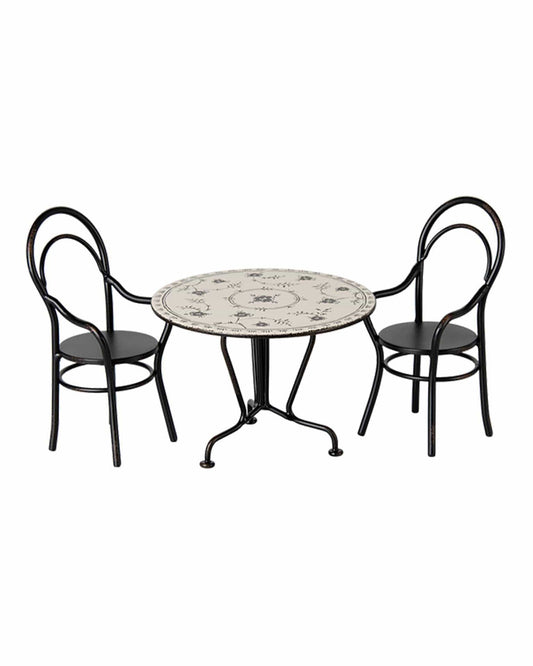 Maileg Dining Table Set With 2 Chairs, Miniature
