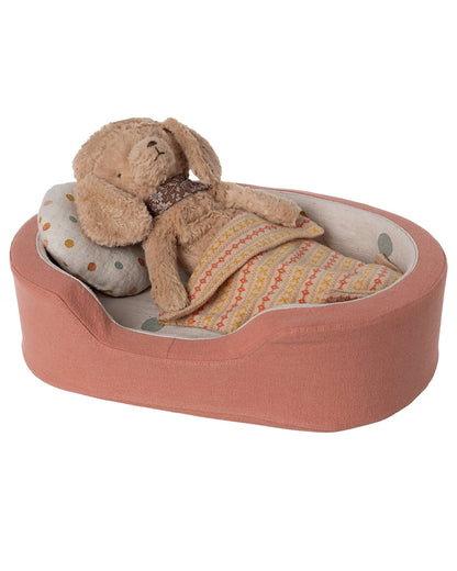 Maileg Dog Basket In Coral