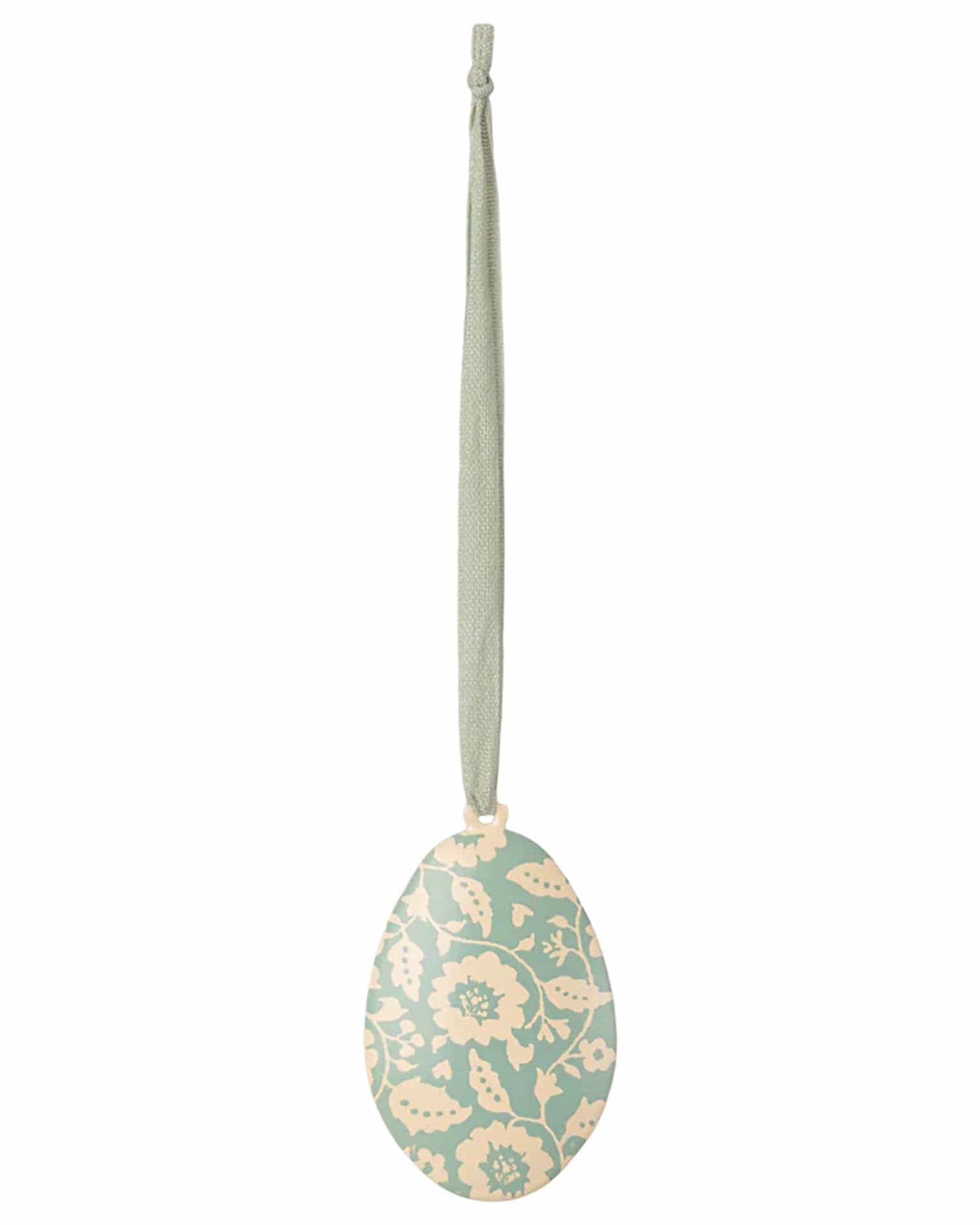 Maileg Flowers Easter Egg Ornament In Mint