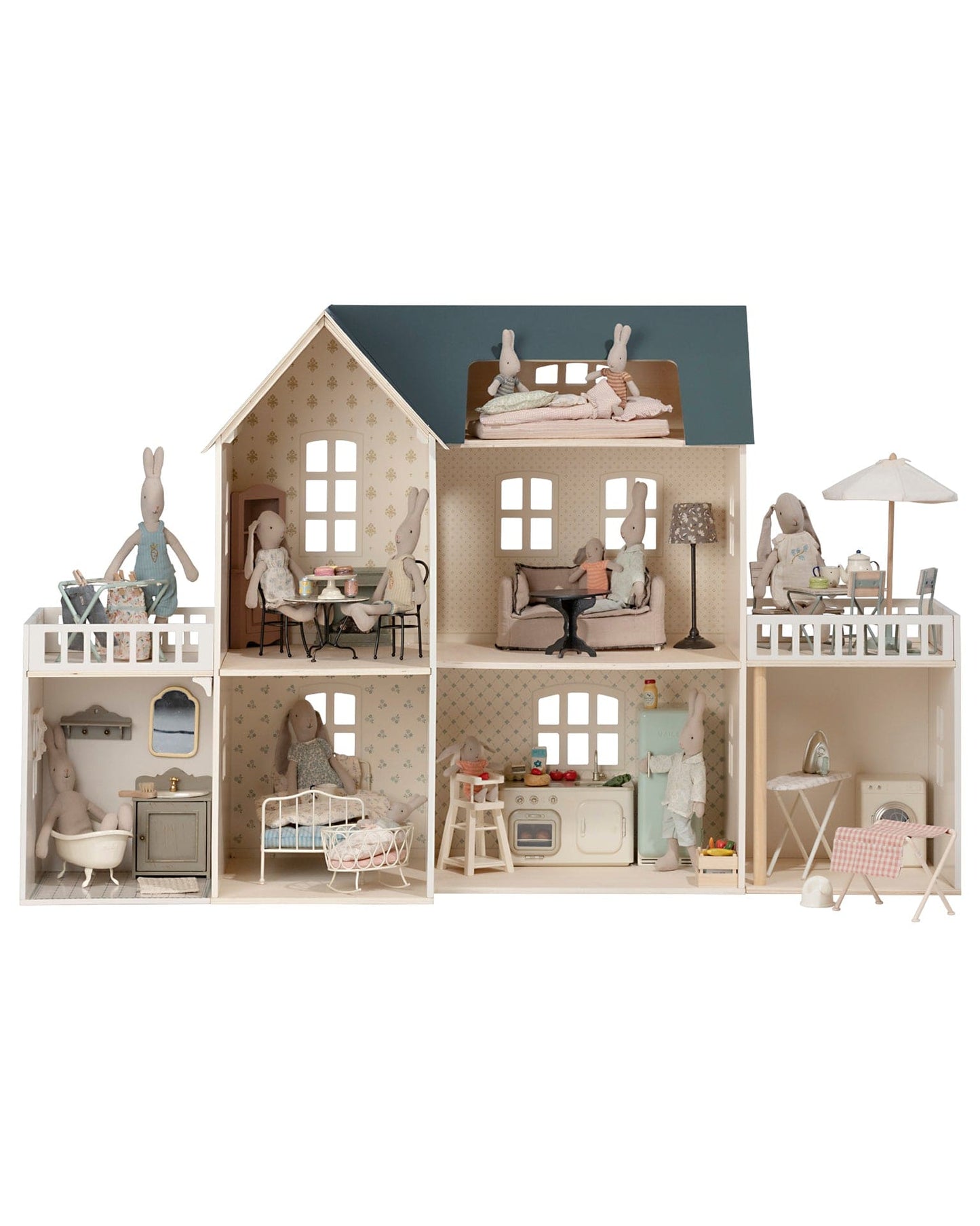 Maileg House Of Miniature Dollhouse With Wallpaper