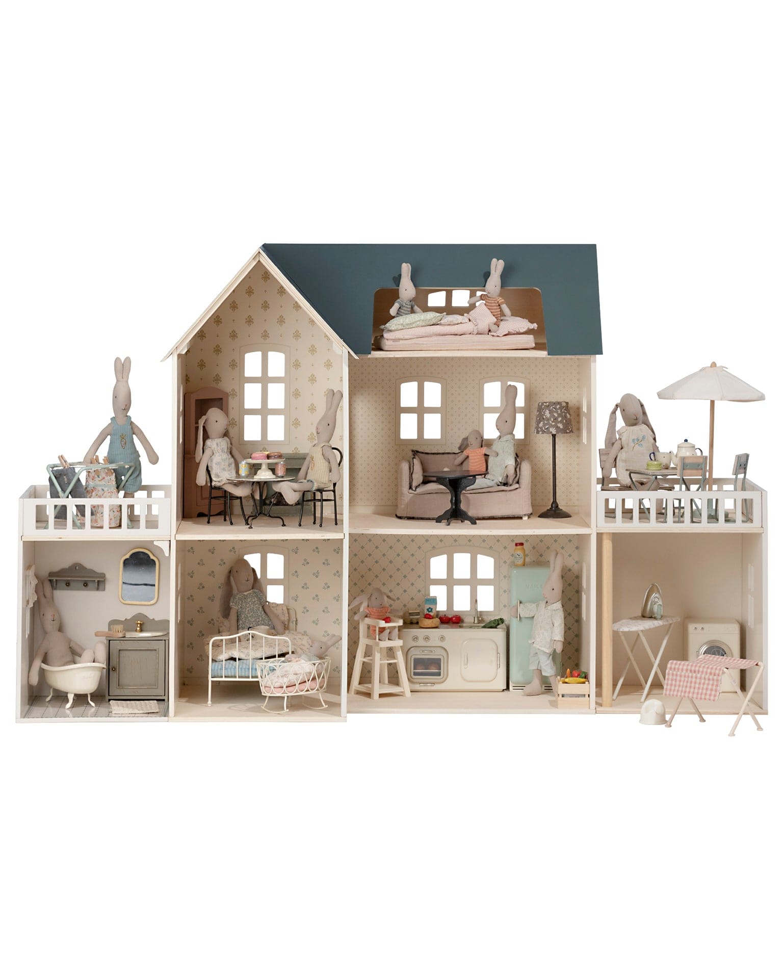 Maileg House Of Miniature Dollhouse With Wallpaper