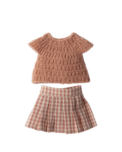 Maileg Knitted Shirt + Skirt In Size 3