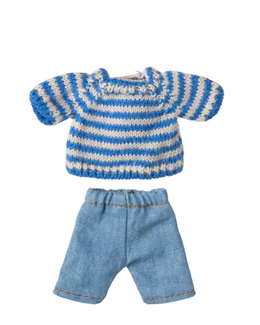 Maileg Knitted Sweater And Pants, Big Brother Mouse