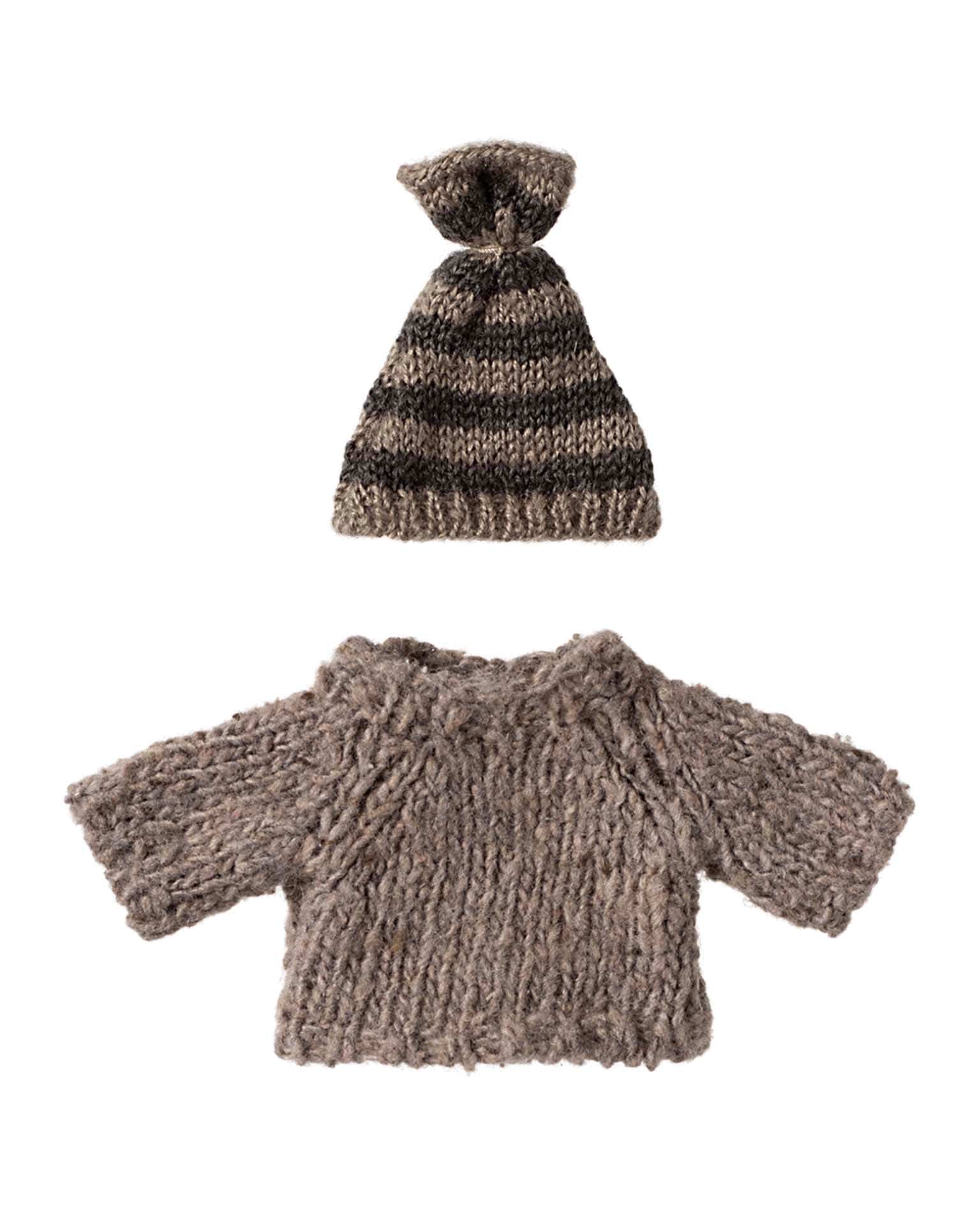 Maileg Knitted Sweater + Hat For Big Brother Mouse