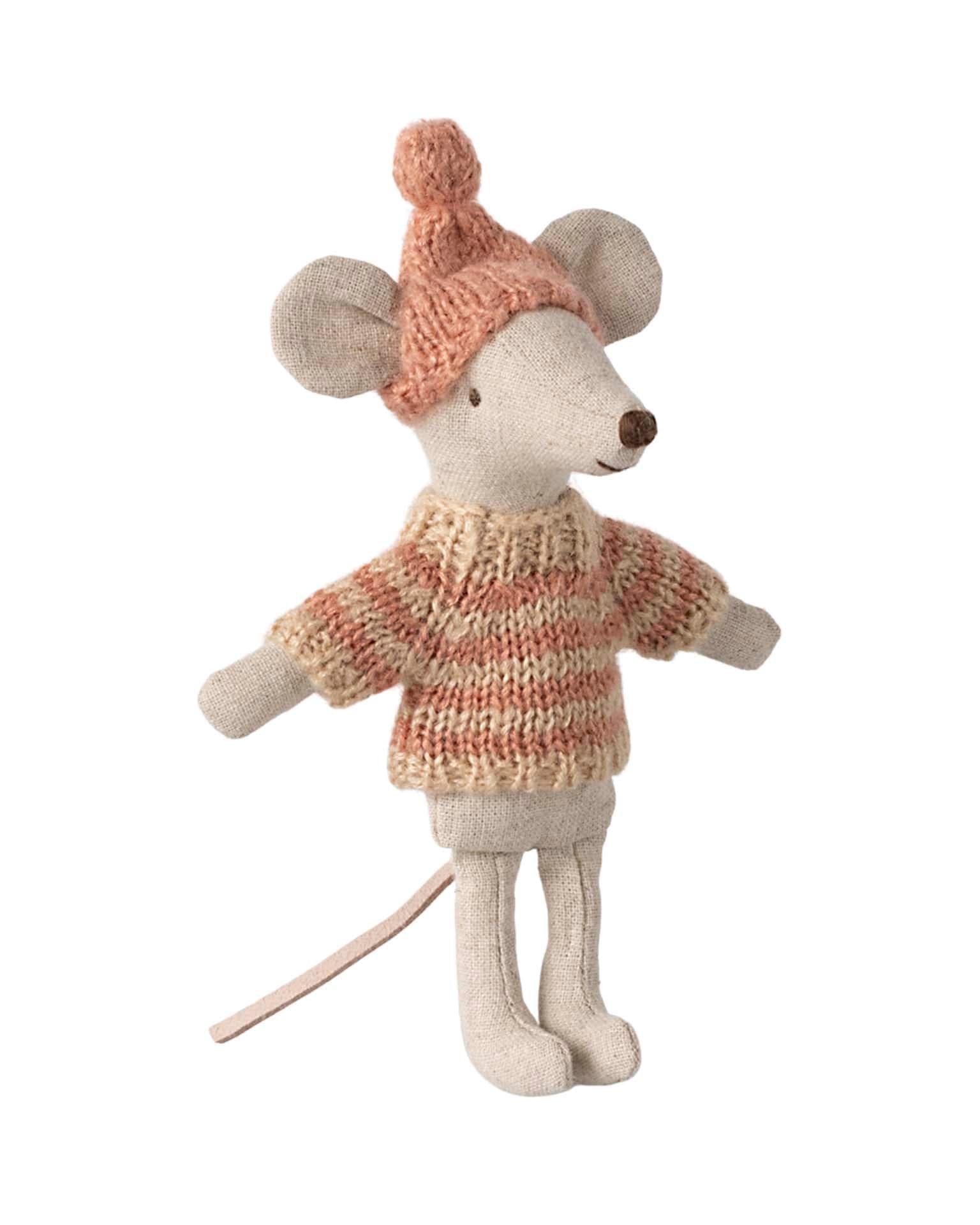 Maileg Knitted Sweater + Hat For Big Sister Mouse