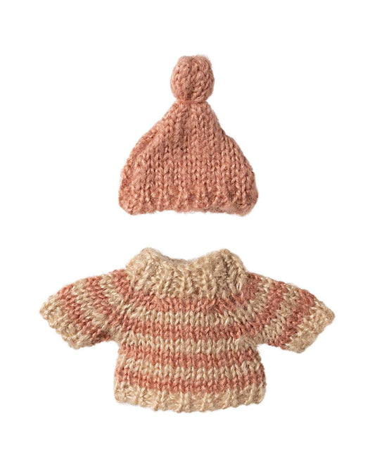 Maileg Knitted Sweater + Hat For Big Sister Mouse