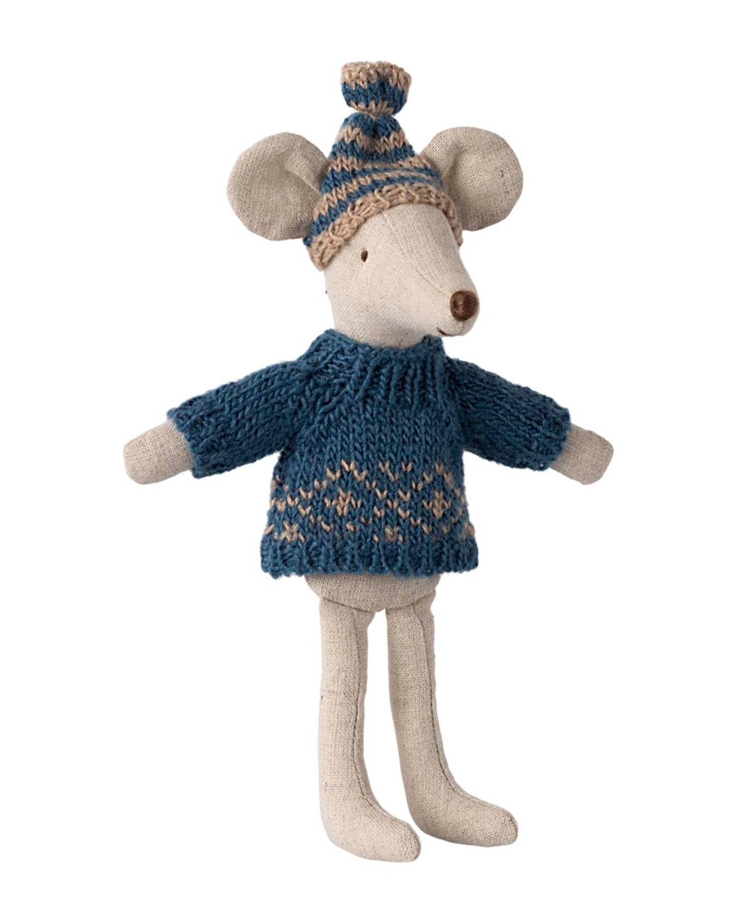 Maileg Knitted Sweater + Hat For Dad Mouse