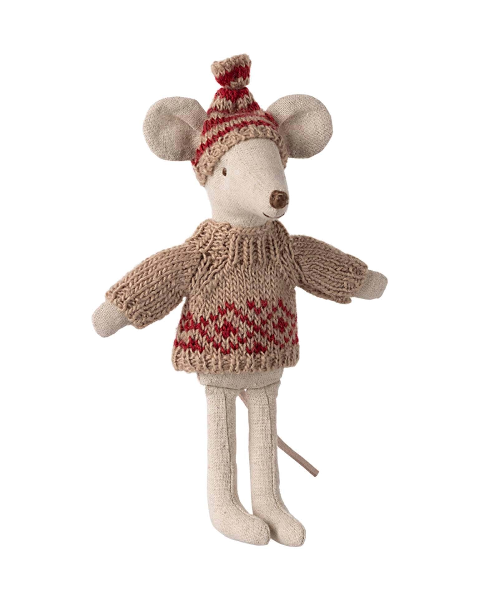 Maileg Knitted Sweater + Hat For Mum Mouse