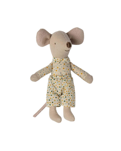 Maileg Little Brother Mouse In Matchbox Polka Dots