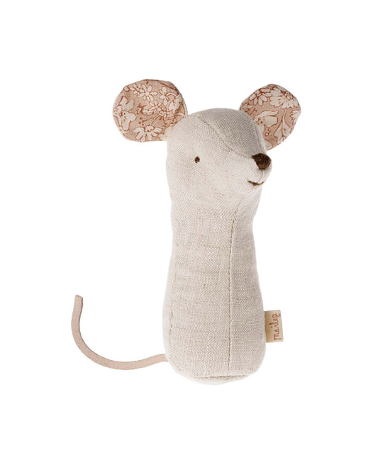 Maileg Lullaby Friends Mouse Rattle In Nature