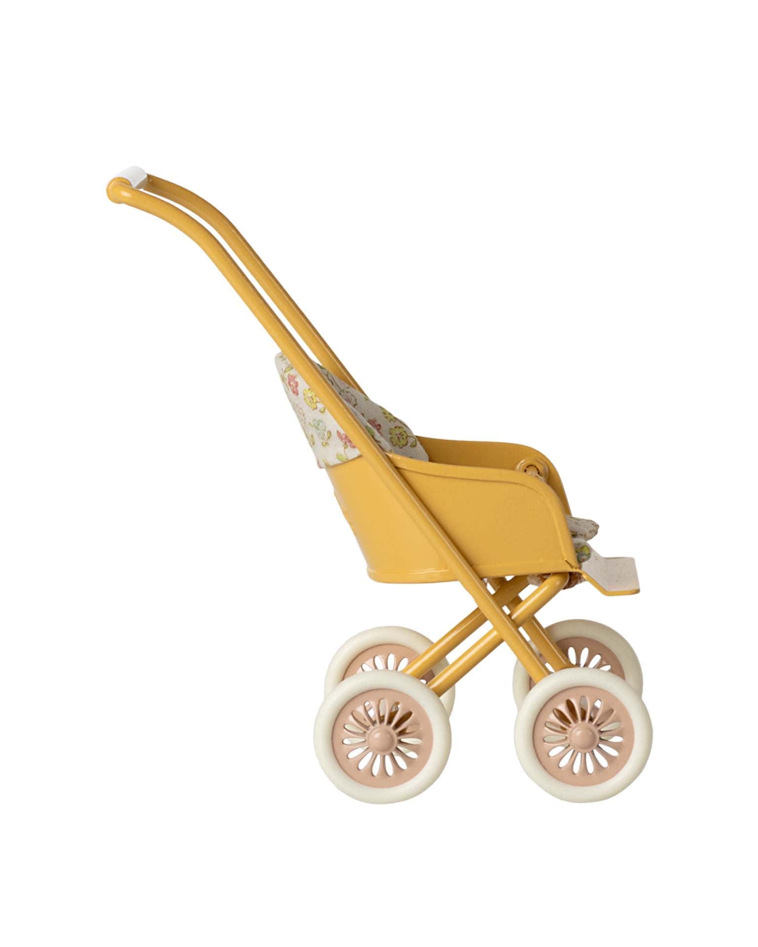 Maileg Micro Stroller In Yellow