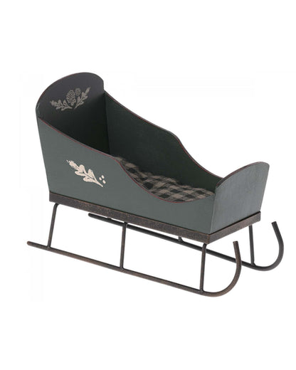 Maileg Mini Sleigh In Green