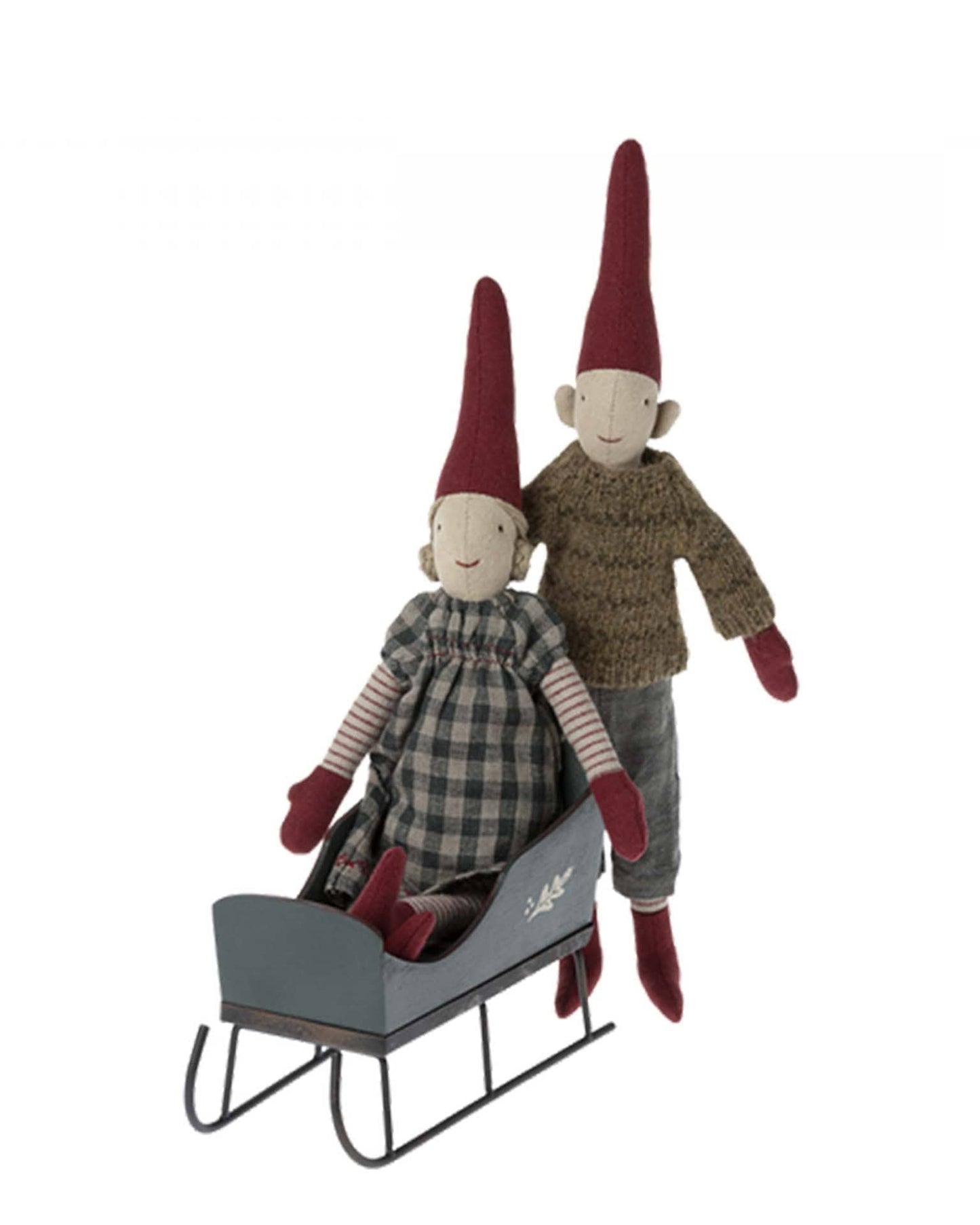 Maileg Mini Sleigh In Green