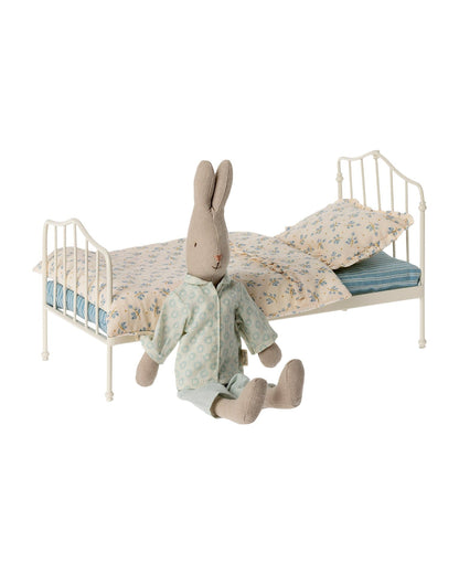 Maileg Miniature Bed In Blue